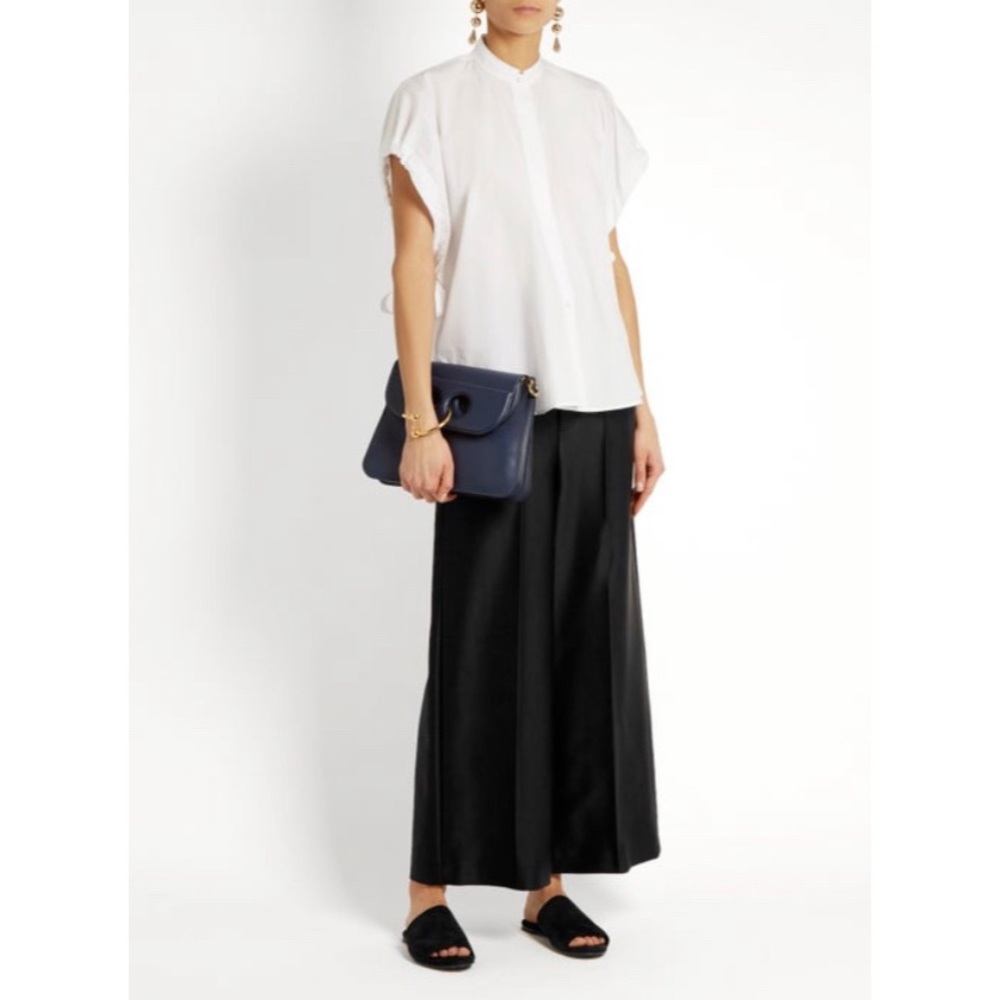Helmut Lang Tie-side cotton-poplin shirt
